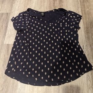 Torrid dark blue feather Tshirt
